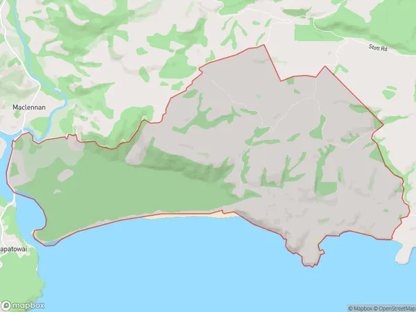 Purakauiti, Otago Polygon Area Map