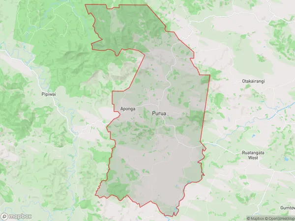 Purua, Northland Polygon Area Map