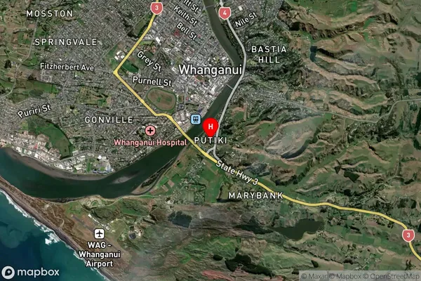 Putiki,Manawatu-Wanganui Satellite Map