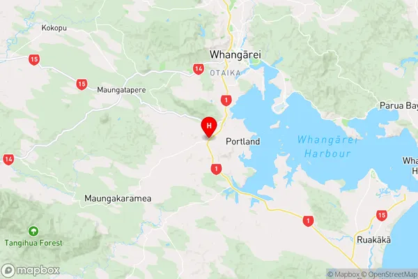 Puwera,Northland Region Map