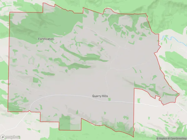 Quarry Hills, Southland Polygon Area Map