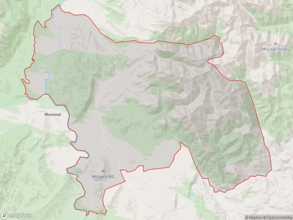 Blackmount, Southland Polygon Area Map