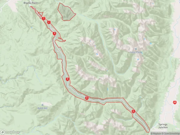 Rahu Saddle, West Coast Polygon Area Map