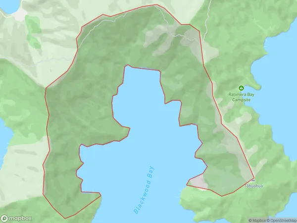 Blackwood Bay, Marlborough Polygon Area Map