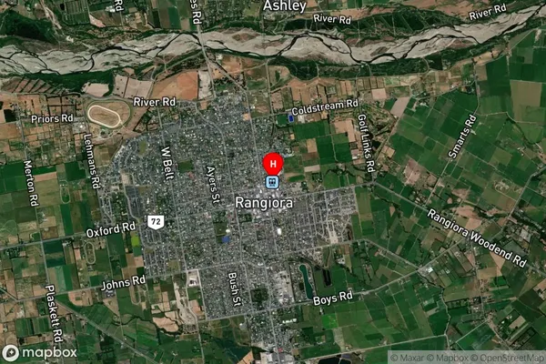 Rangiora,Canterbury Satellite Map