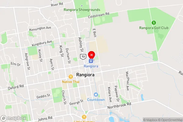 Rangiora,Canterbury Area Map