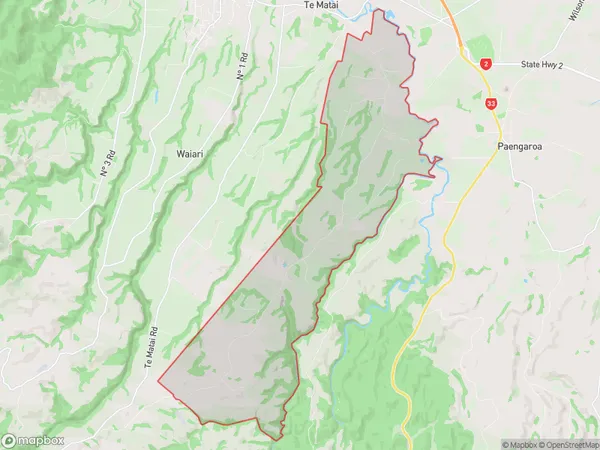 Rangiuru, Bay of Plenty Polygon Area Map