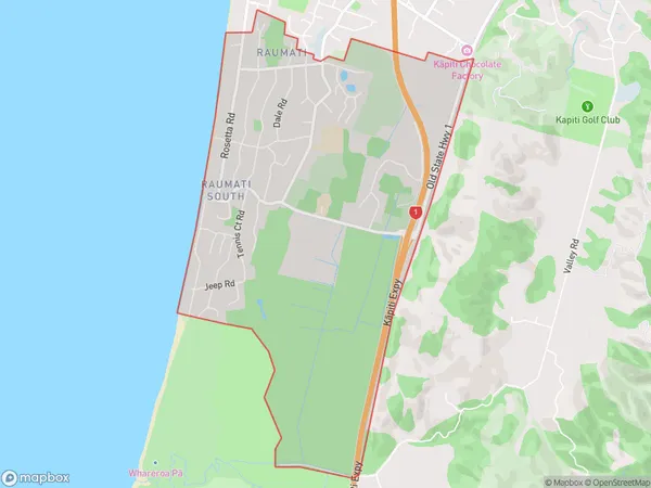 ZipCode 5032 Map for Raumati South