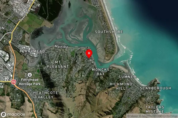 Redcliffs,Canterbury Satellite Map