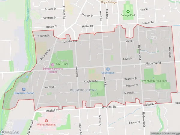 ZipCode 7201 Map for Redwoodtown