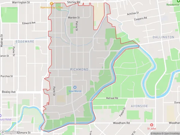 ZipCode 8013 Map for Richmond