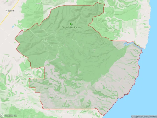 Akatore, Otago Polygon Area Map