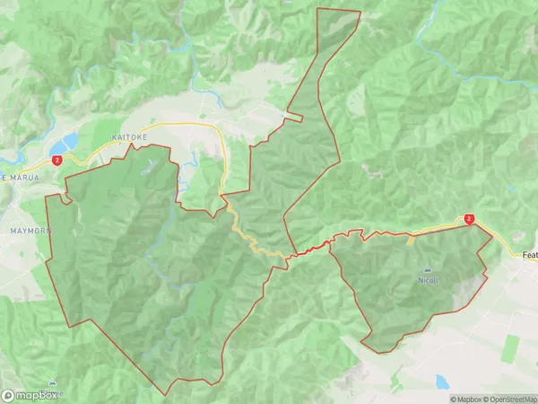 Remutaka Hill, Wellington Polygon Area Map