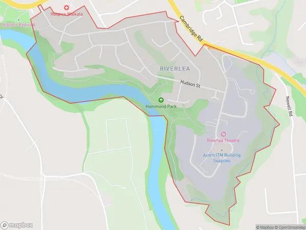 Riverlea, Waikato Polygon Area Map