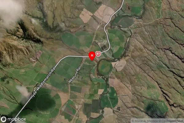 Rock and Pillar,Otago Satellite Map