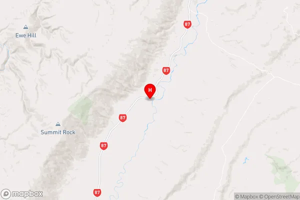 Rock and Pillar,Otago Region Map