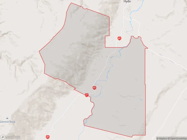 Rock and Pillar, Otago Polygon Area Map