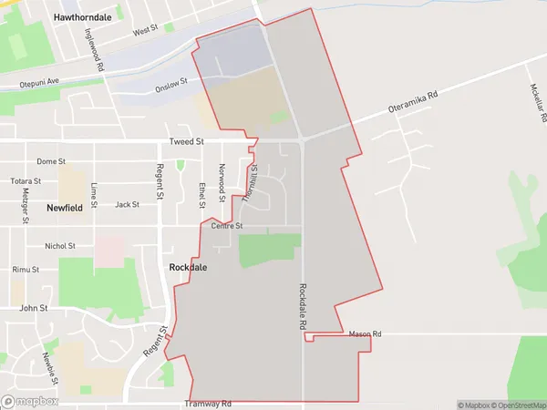 Rockdale, Southland Polygon Area Map