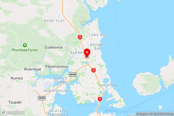 Rosedale,Auckland Region Map