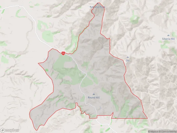 Round Hill, Otago Polygon Area Map