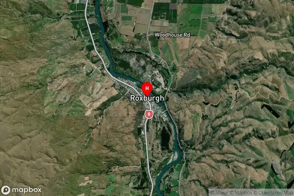 Roxburgh,Otago Satellite Map