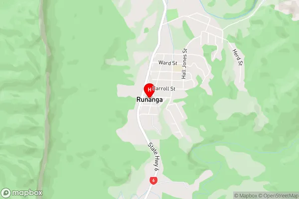 Runanga,West Coast Area Map