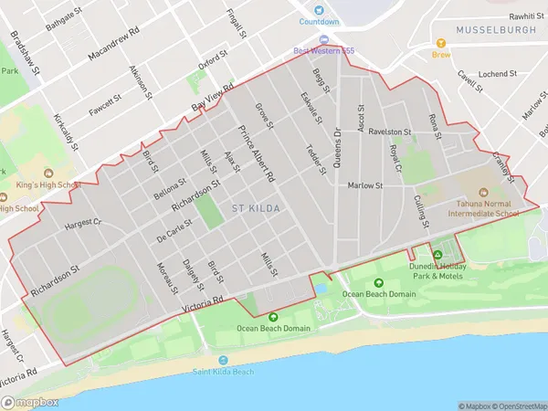 ZipCode 9044 Map for Saint Kilda