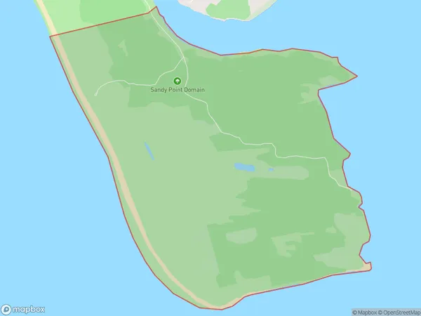 Sandy Point, Otago Polygon Area Map