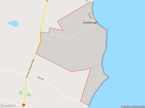 Scarborough, Canterbury Polygon Area Map