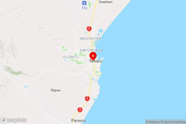 Seaview,Canterbury Region Map