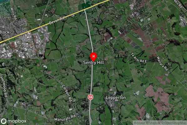 Sentry Hill,Taranaki Satellite Map