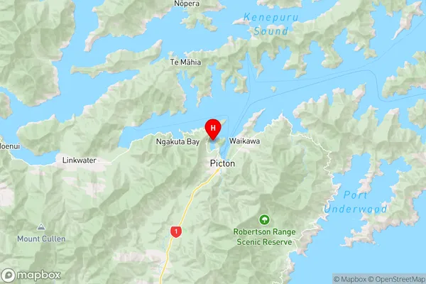 Shakespeare Bay,Marlborough Region Map