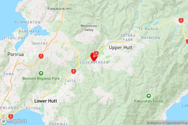 Silverstream,Wellington Region Map