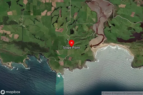 Slope Point,Southland Satellite Map