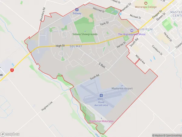 Solway, Wellington Polygon Area Map