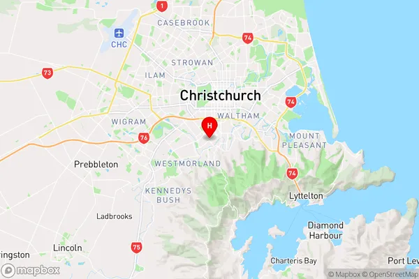 Somerfield,Canterbury Region Map