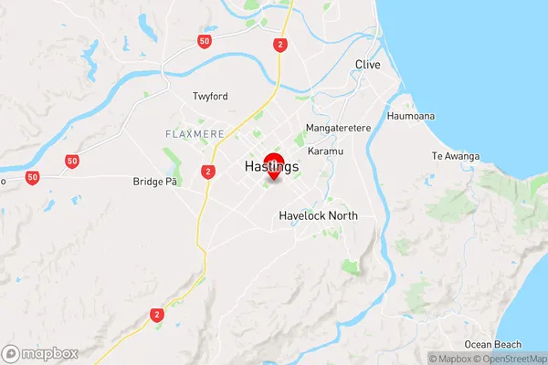 Akina,Hawke's Bay Region Map