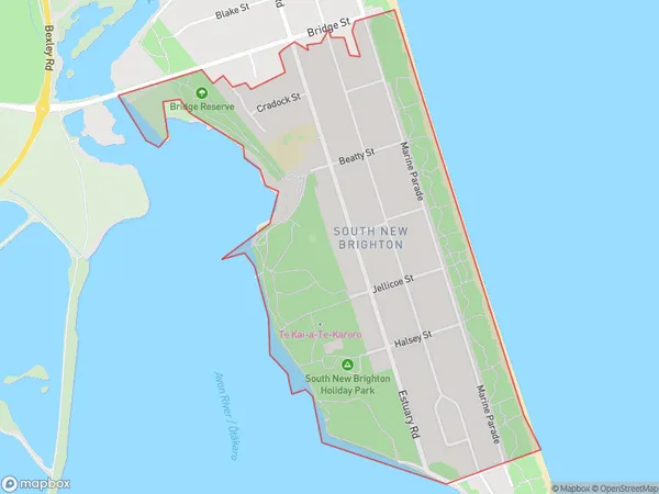 ZipCode 8062 Map for South New Brighton