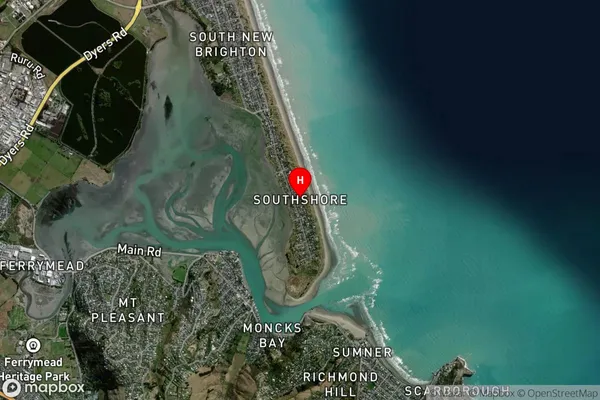 Southshore,Canterbury Satellite Map