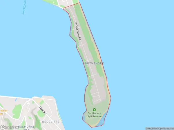 Southshore, Canterbury Polygon Area Map