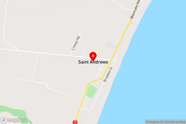 Saint Andrews,Canterbury Area Map