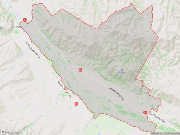 Station Peak, Canterbury Polygon Area Map