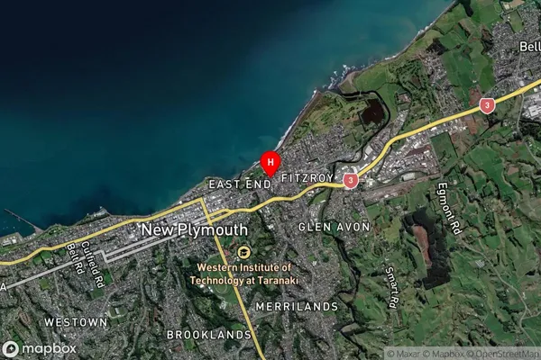 Strandon,Taranaki Satellite Map