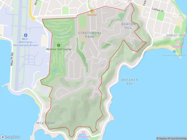 Strathmore Park, Wellington Polygon Area Map