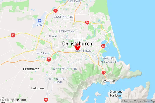 Sydenham,Canterbury Region Map