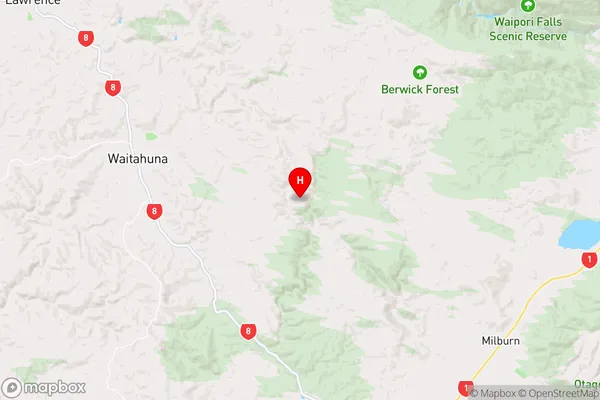 Table Hill,Otago Region Map