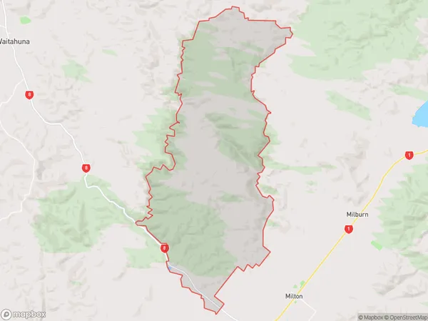 Table Hill, Otago Polygon Area Map