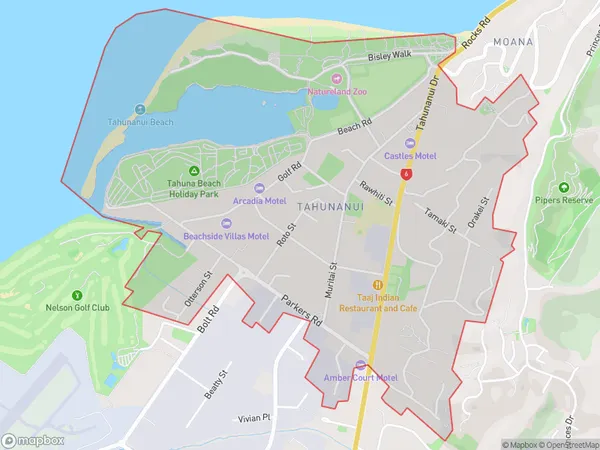 Tahunanui, Nelson Polygon Area Map