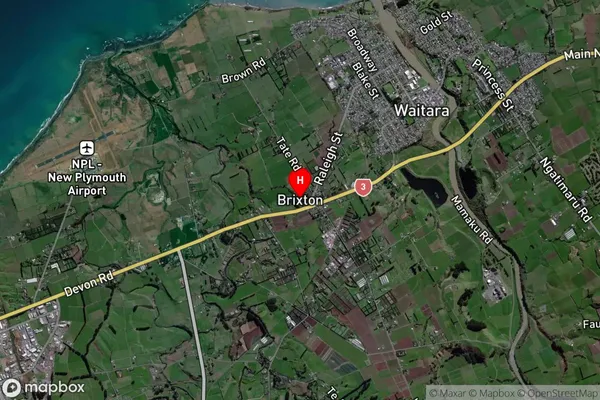 Brixton,Taranaki Satellite Map