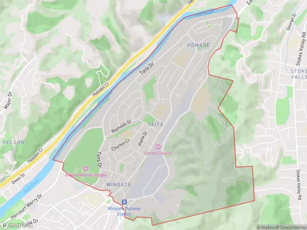 Taita, Wellington Polygon Area Map